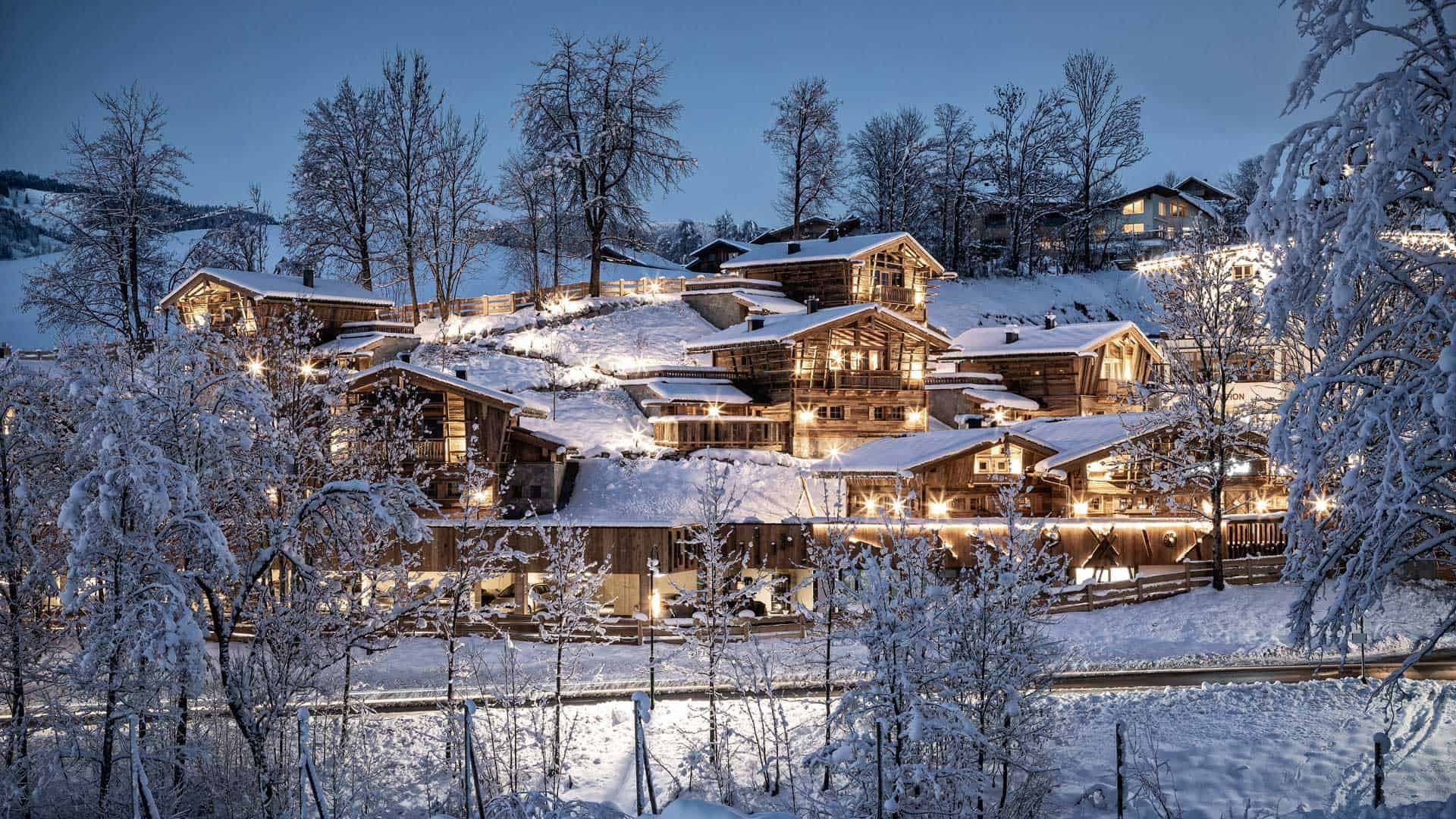 Bergdorf Prechtlgut Aussenansicht Winter