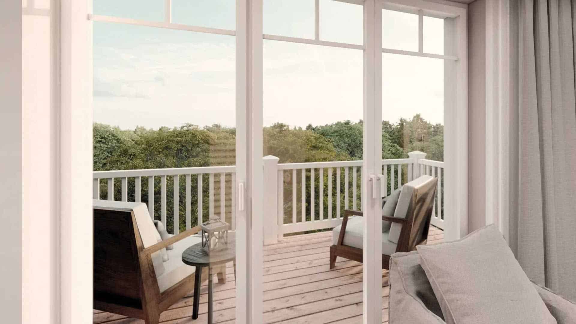 The Cozy Aussicht von der Terrasse
