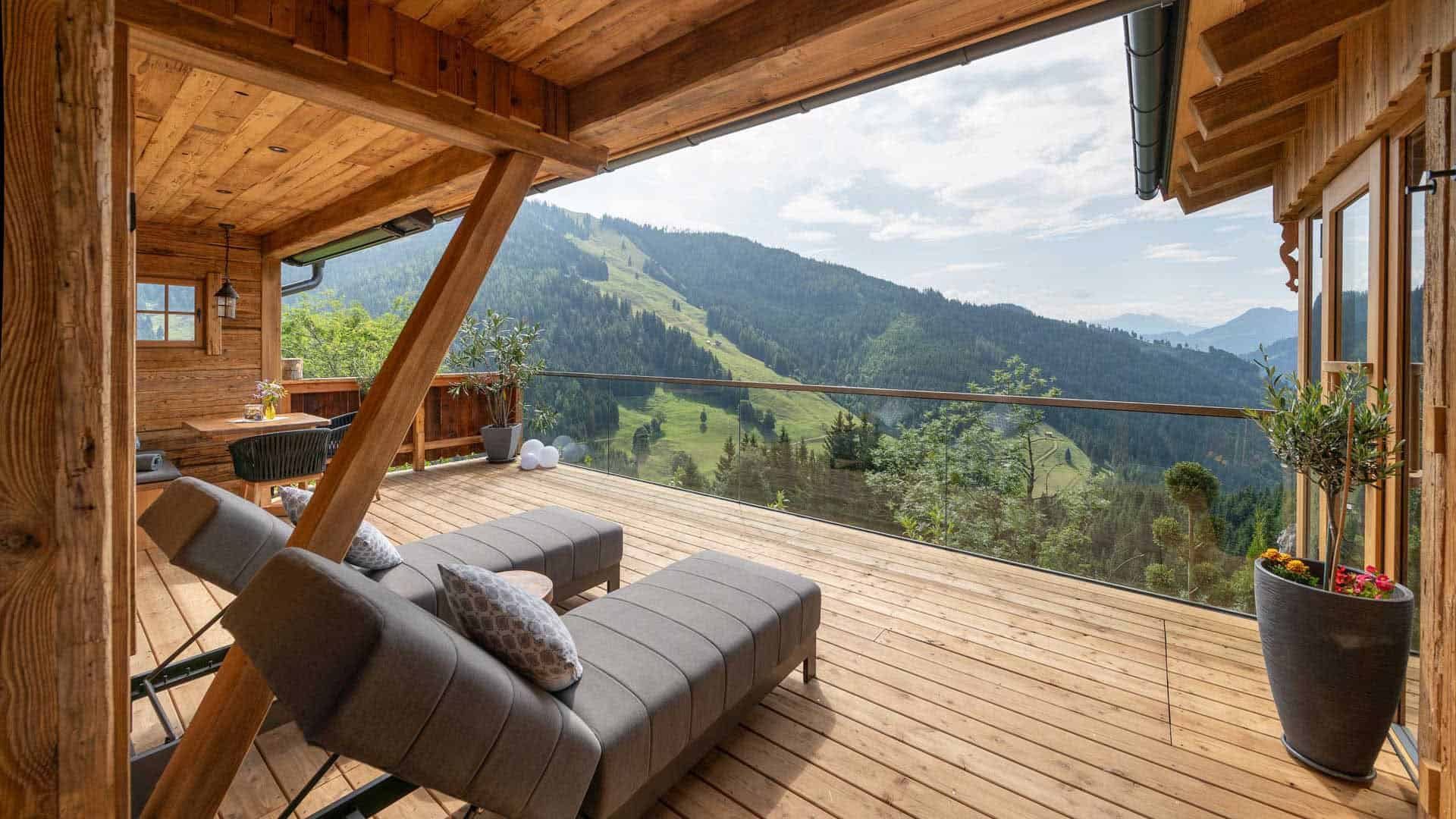 Chalet Grünegg Terassenblick.