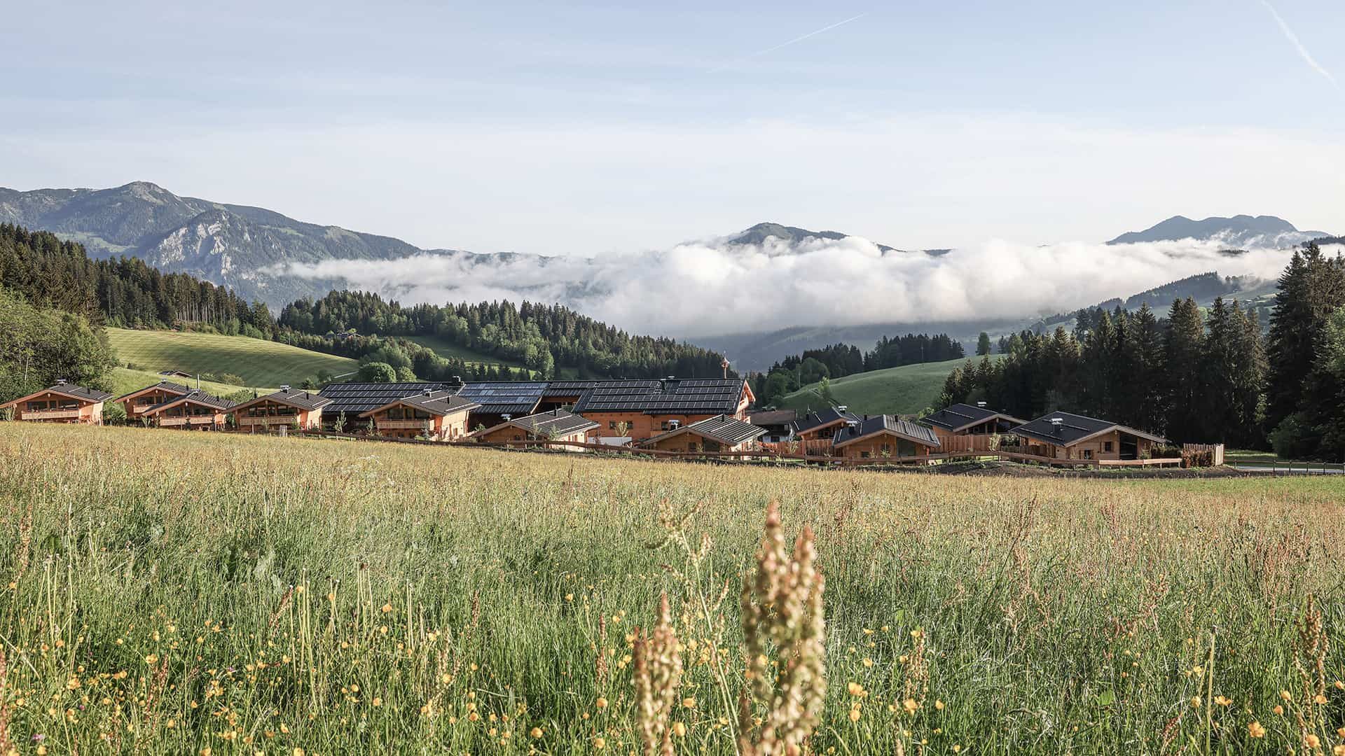 Hygna Chalets Aussen Sommer Total1