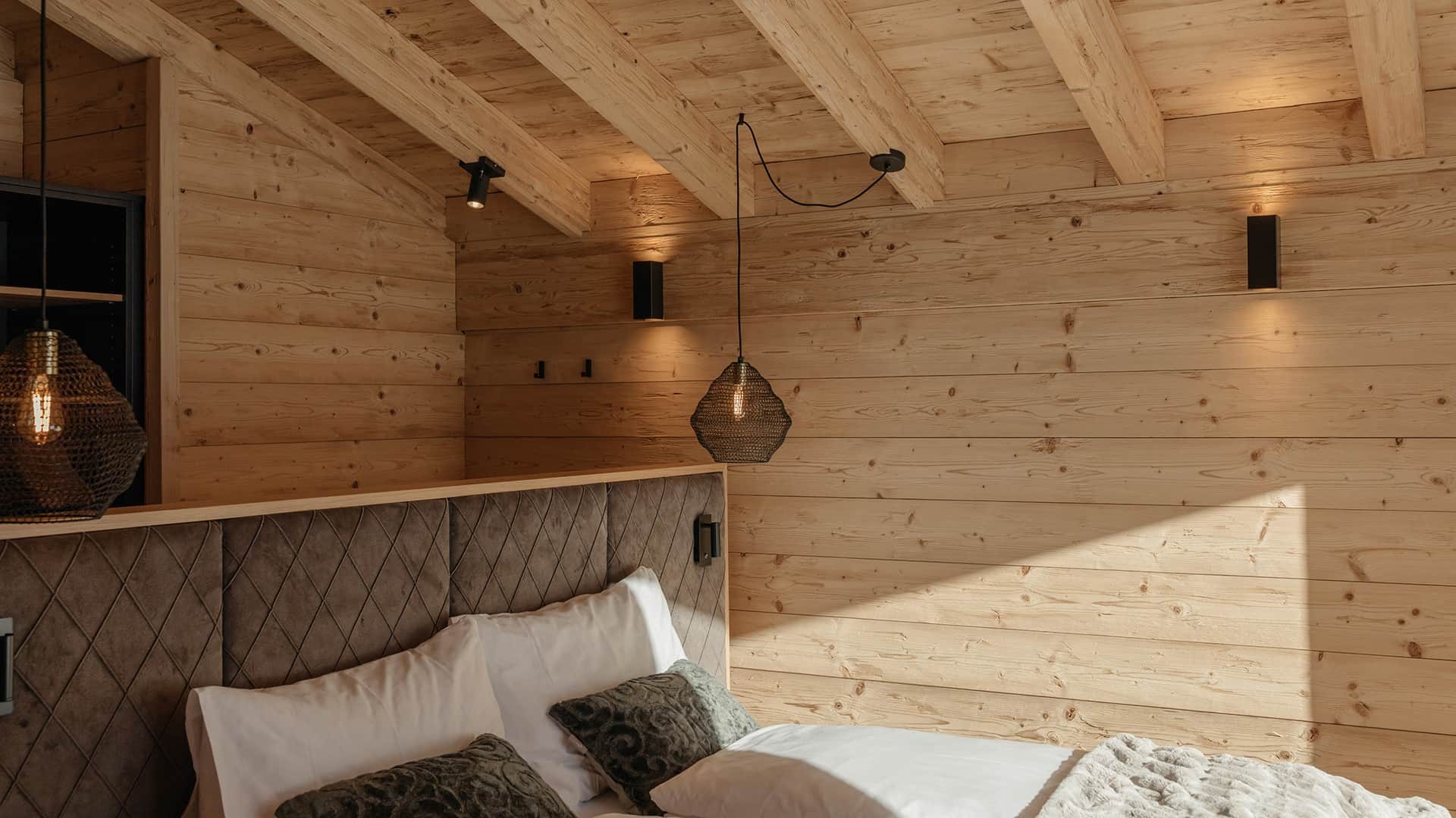 Hygna Chalets Weiden Chalet Schlafzimmer Detail1
