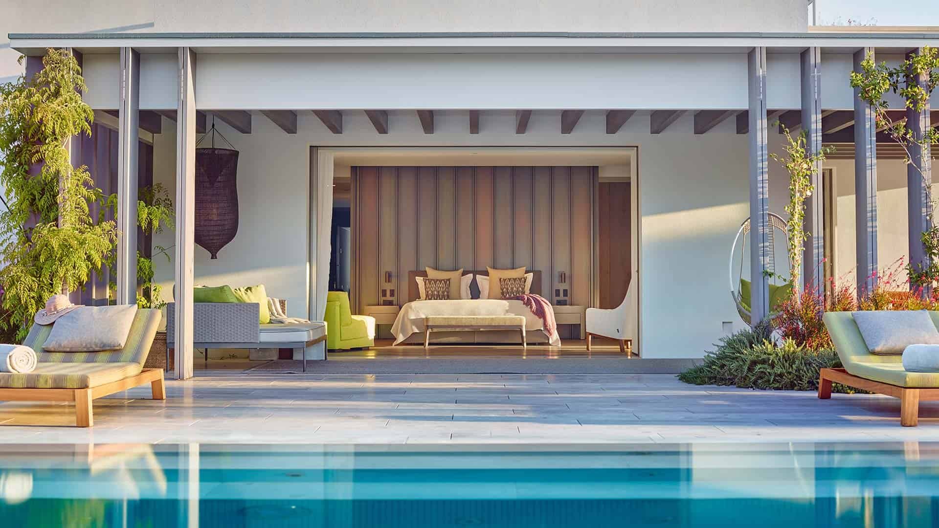 Isla sa Ferradura- Pool Blick ins Schlafzimmer