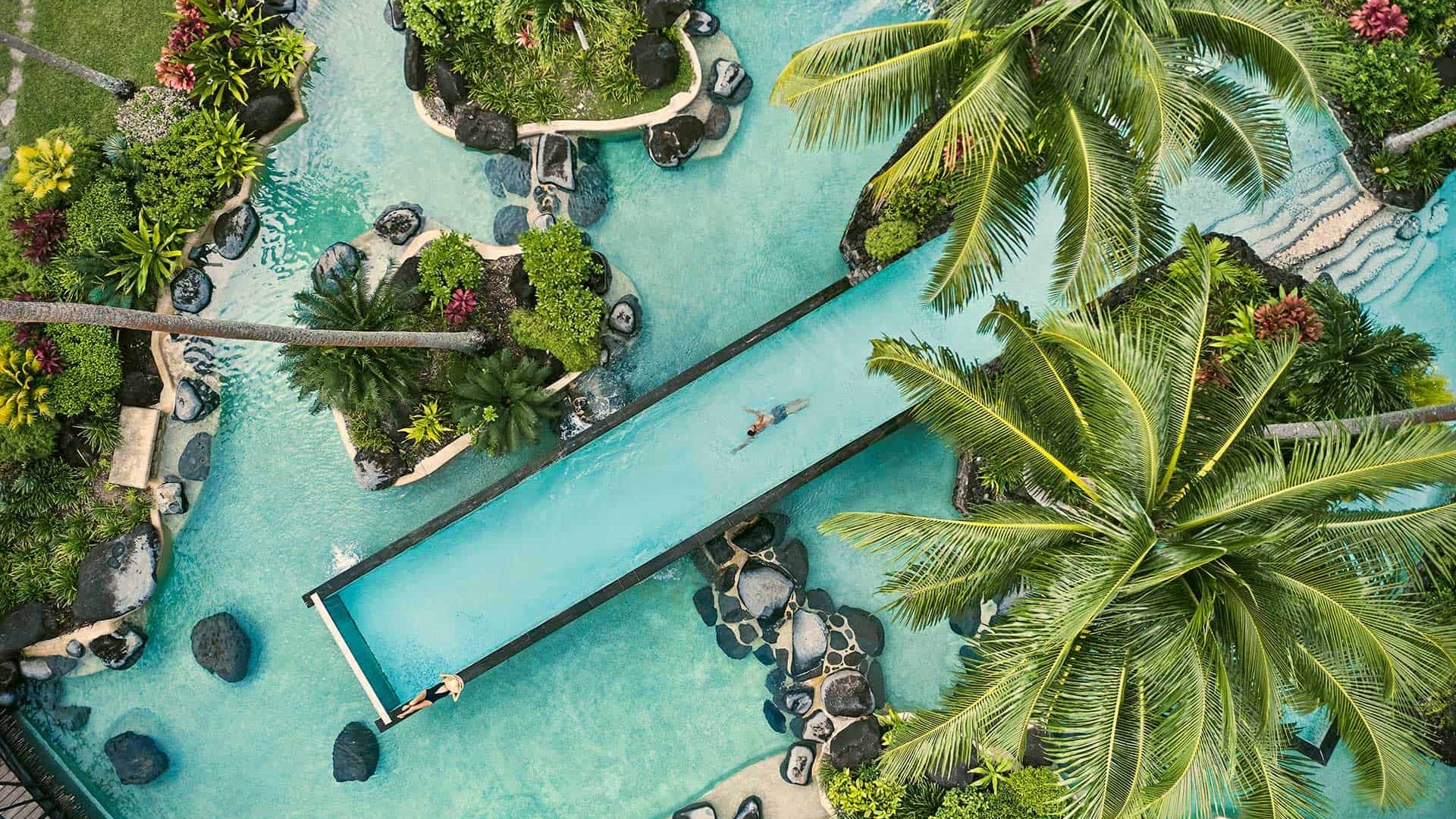 Laucala Island MM22-Main-Pool_Aerial-Infinity-pool-Glass-edge