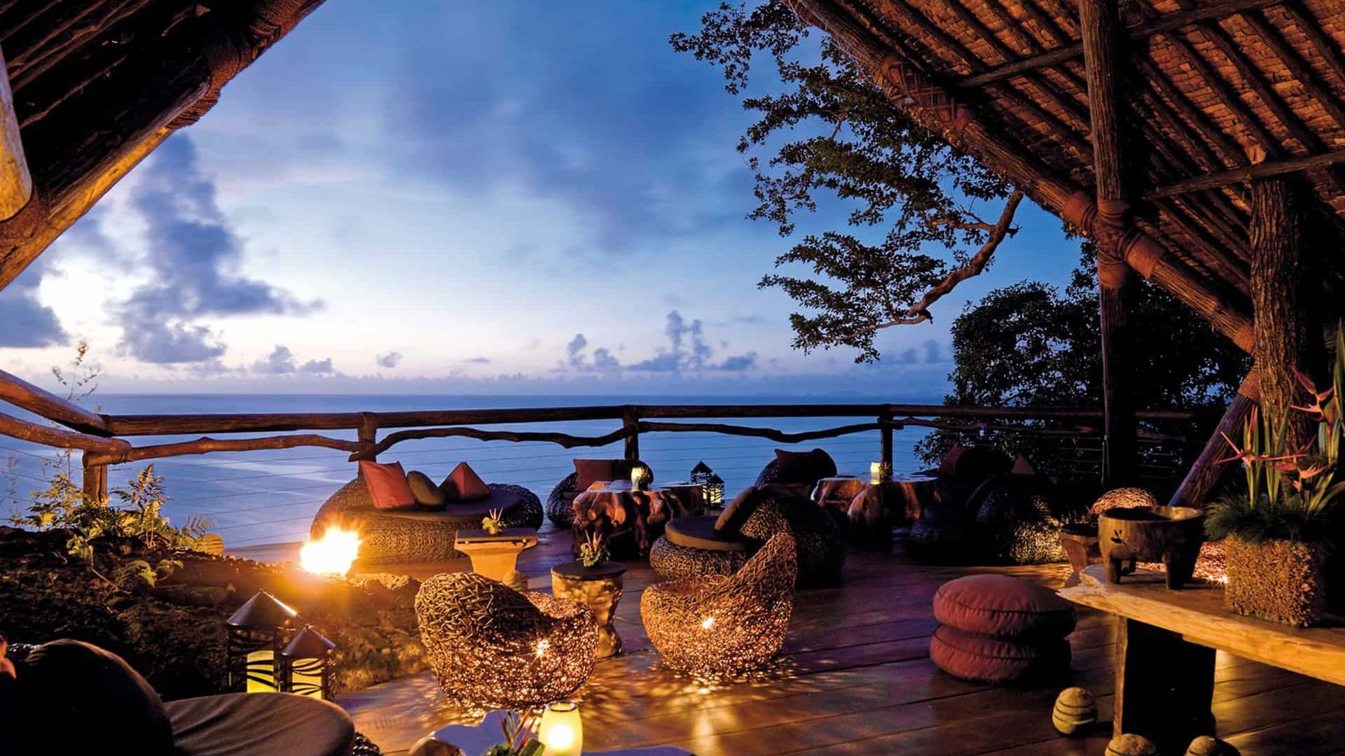 Laucala Island CLI---Restaurant Pool-Bar-Evening