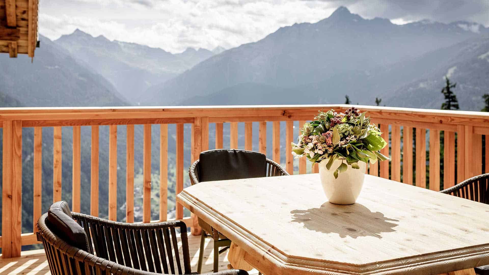 Leni Mountain Chalet Terrasse