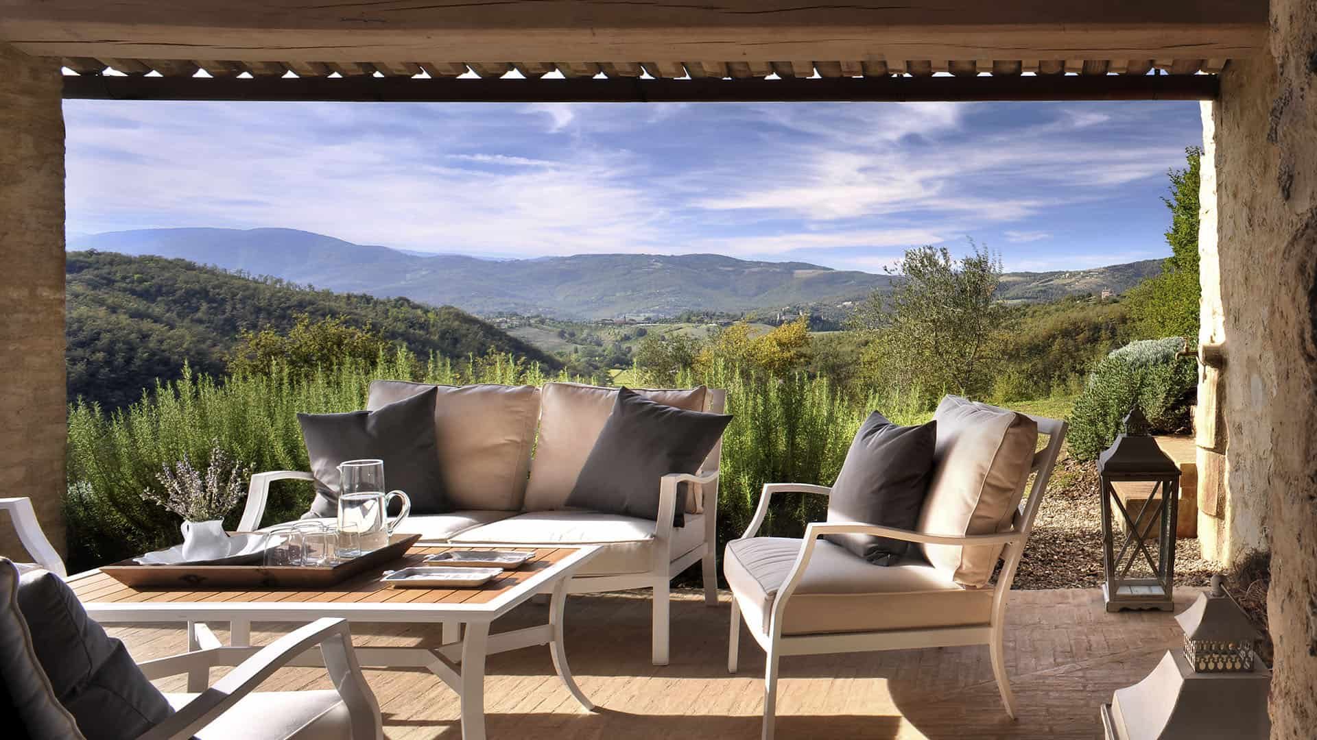 Reschio Terrasse Sitzgruppe