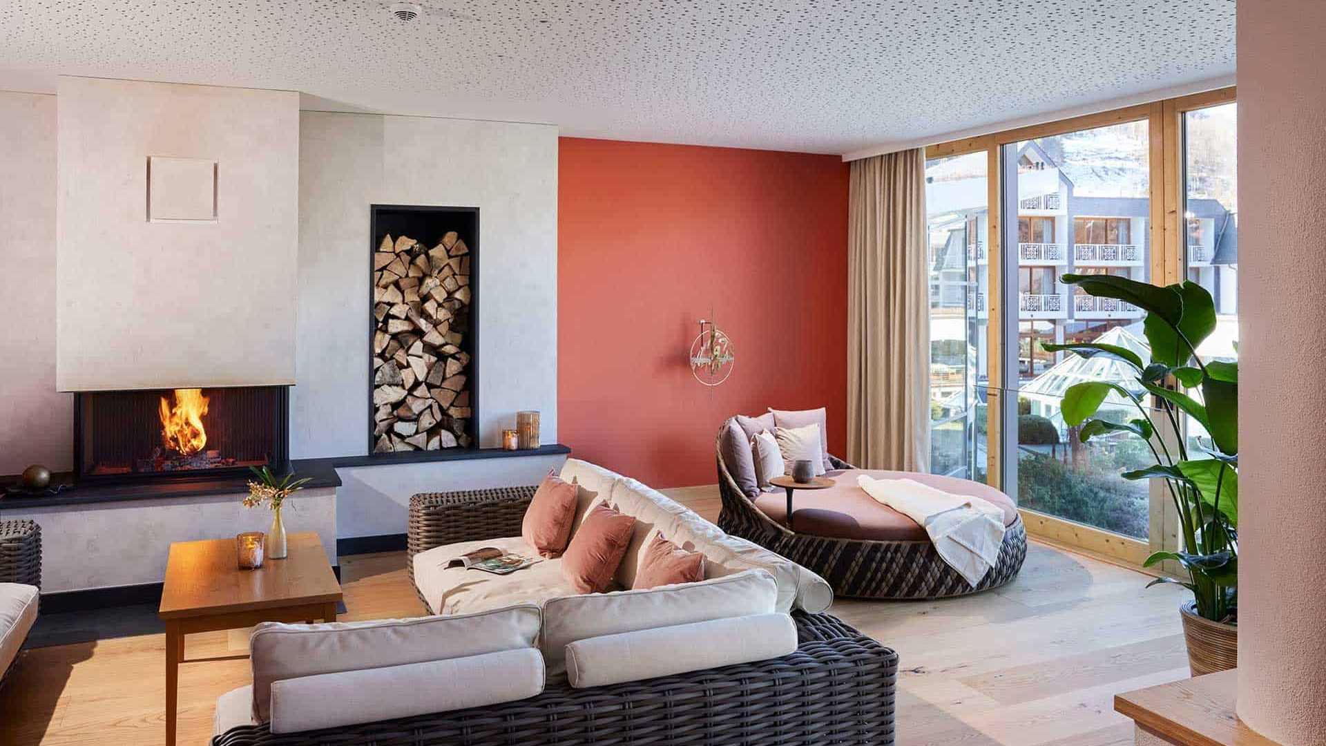 Hotel Deimann Seeterrasse mit Kamin