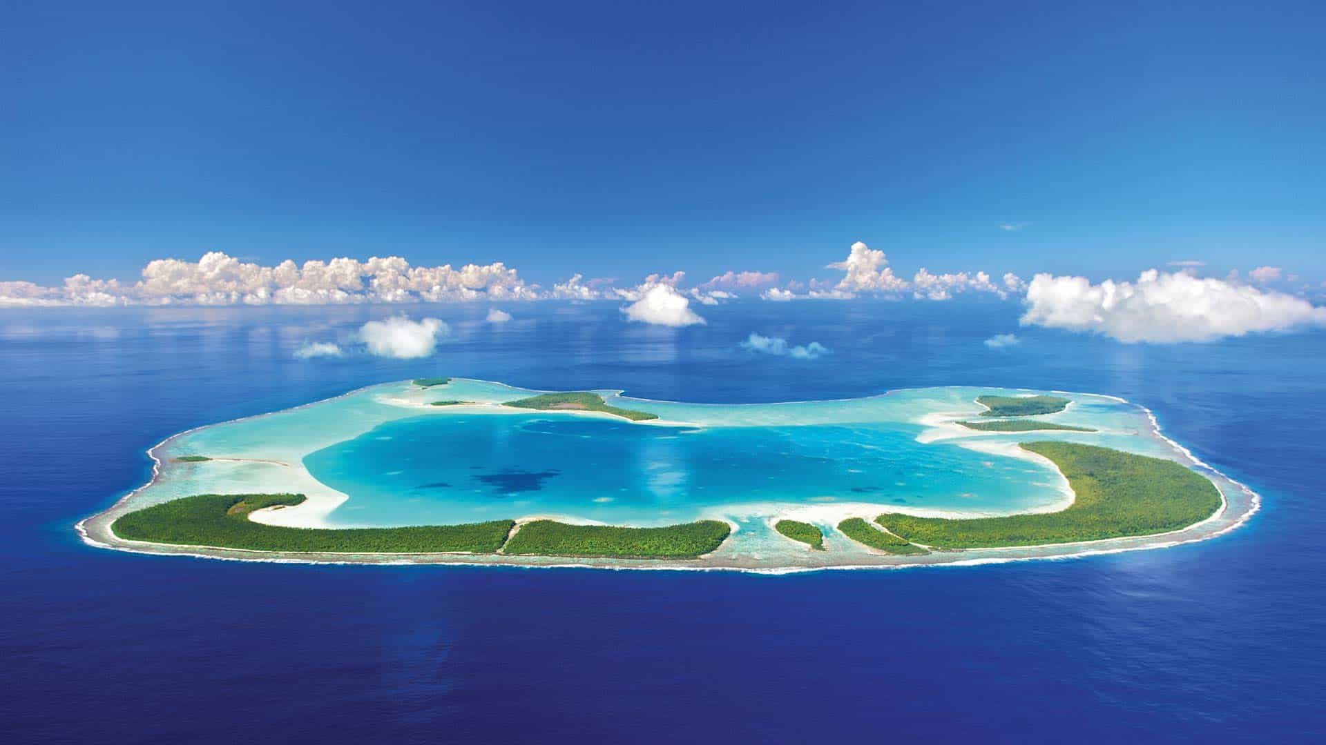 The Brando Atoll Luftbild
